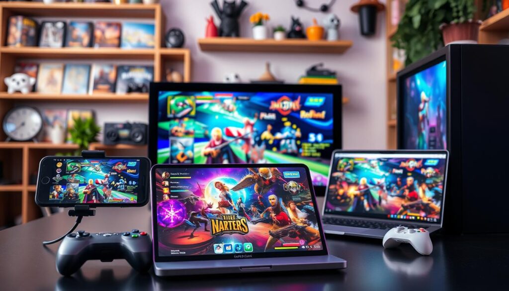 Jeux sur différents appareils