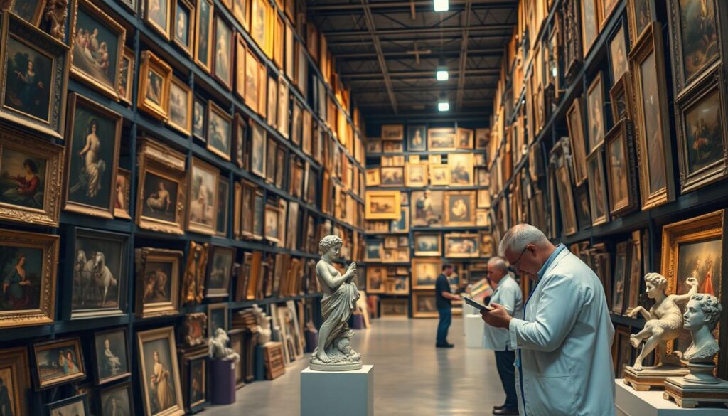stockage œuvres d'art